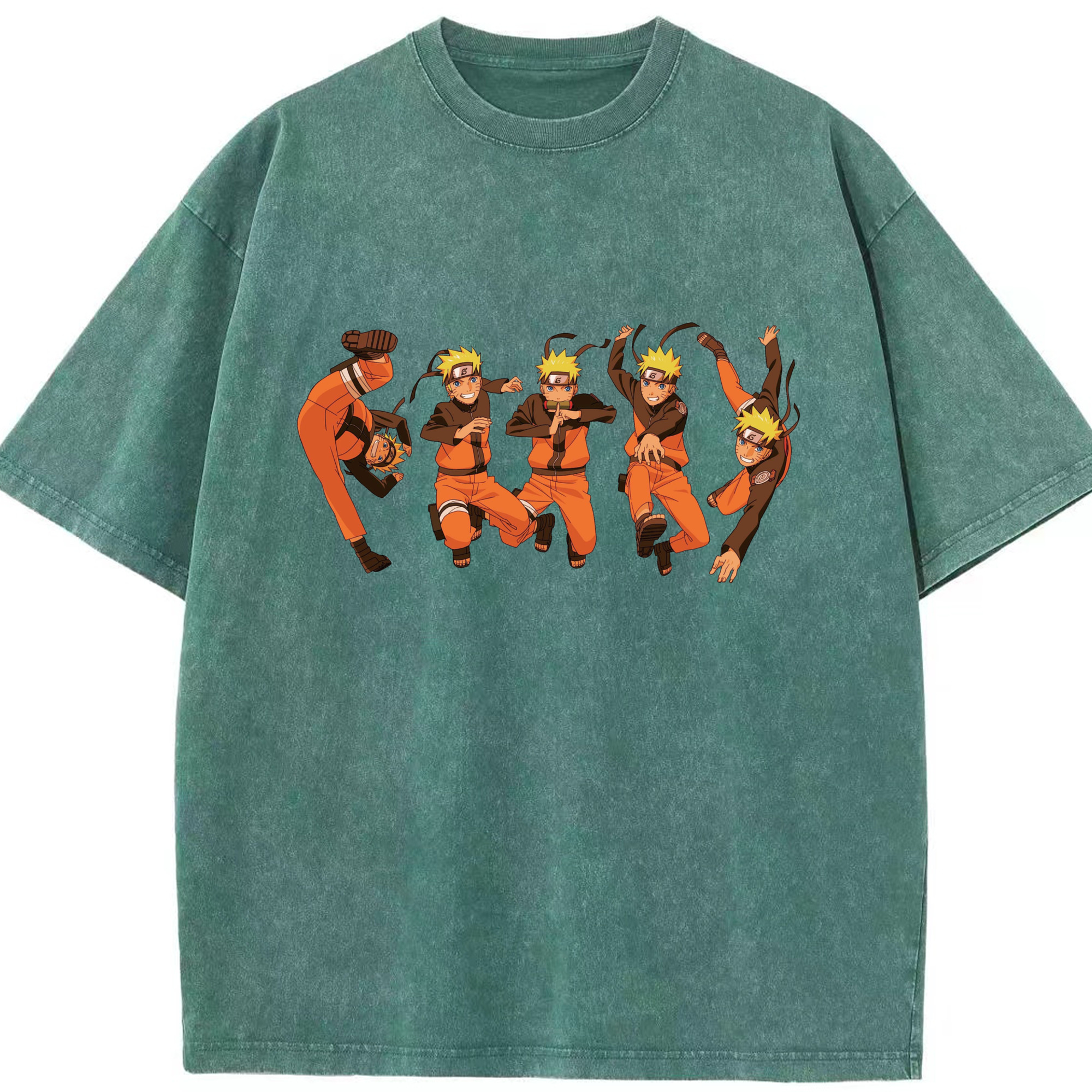 （画像用） NARUTO -ナルト- うずまき ナルト Uzumaki Naruto 綿100% ヴィンテージ風 半袖Tシャツ（フロントプリント）